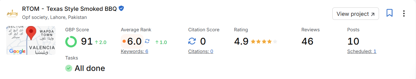 rtom-gbp-small SEO result for our client rtom